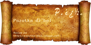 Pszotka Ábel névjegykártya